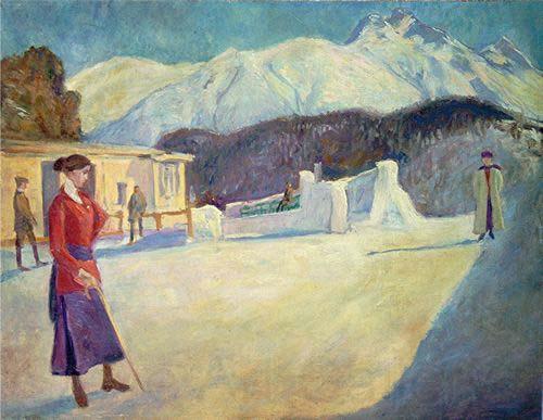 Johannes Martini Am Startplatz der Bobbahn von St. Moritz, France oil painting art